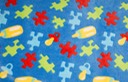 flauschiger Microfleece, Puzzle ca. 70x100 cm