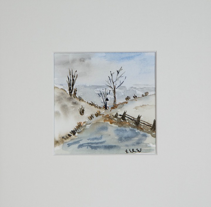 Gefrorener See 9,5x9,5 cm