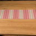 Streifen rosé-grün, 1,33x0,27 m