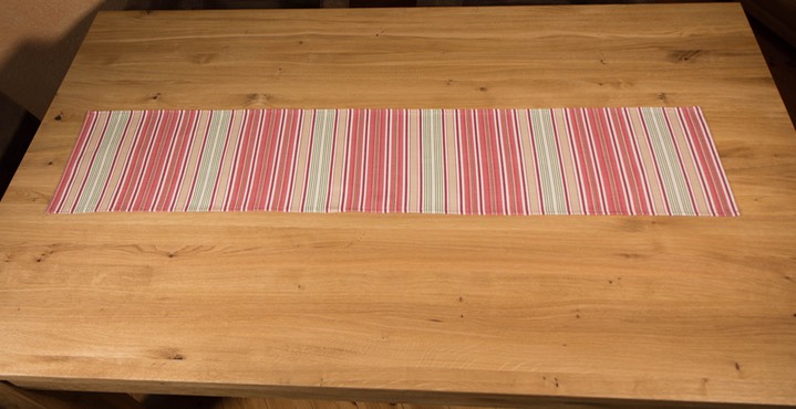 Streifen rosé-grün, 1,33x0,27 m