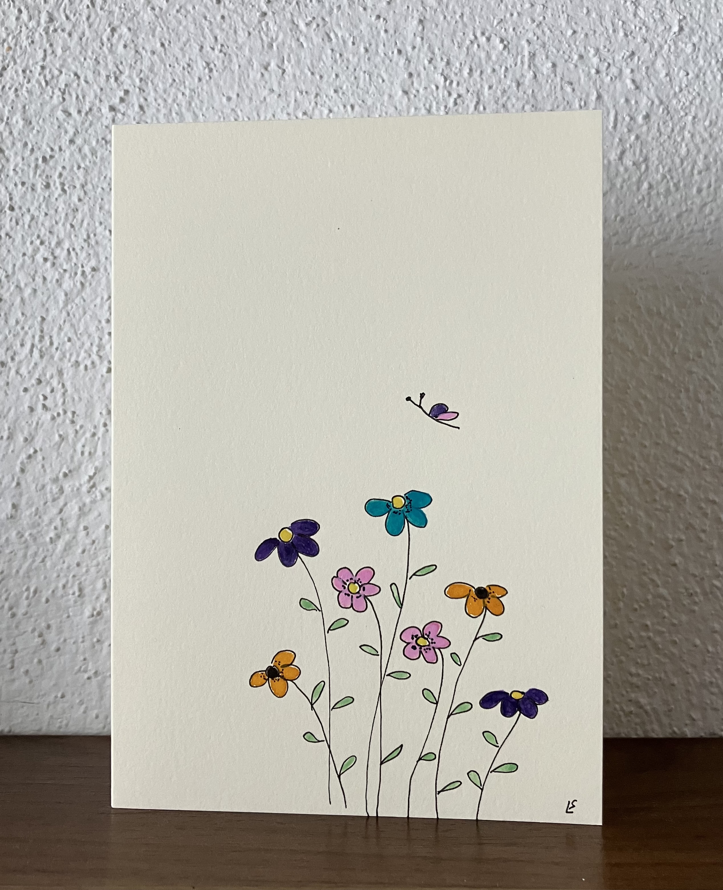 Handbemalte Grußkarte