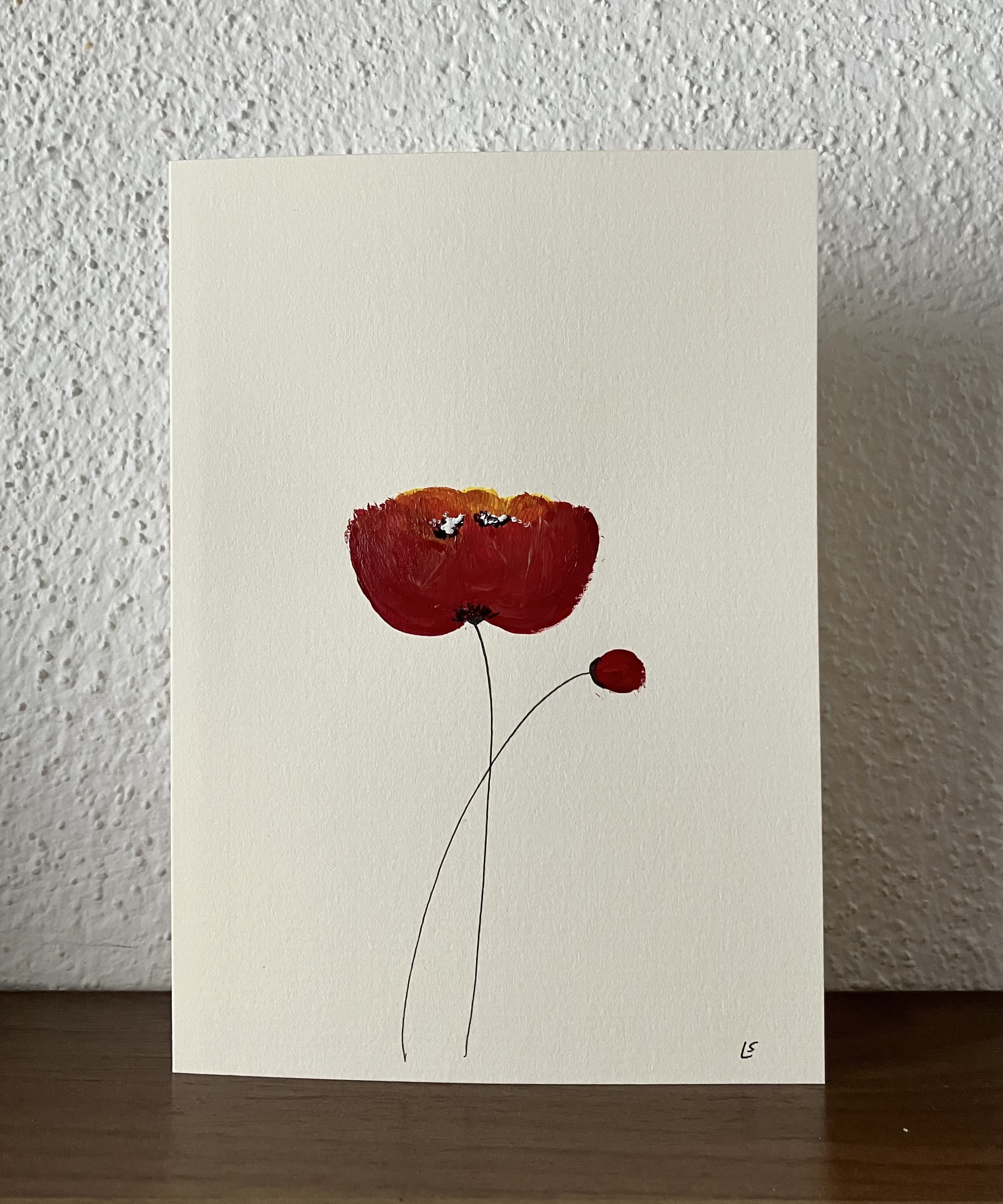 Handbemalte Grußkarte