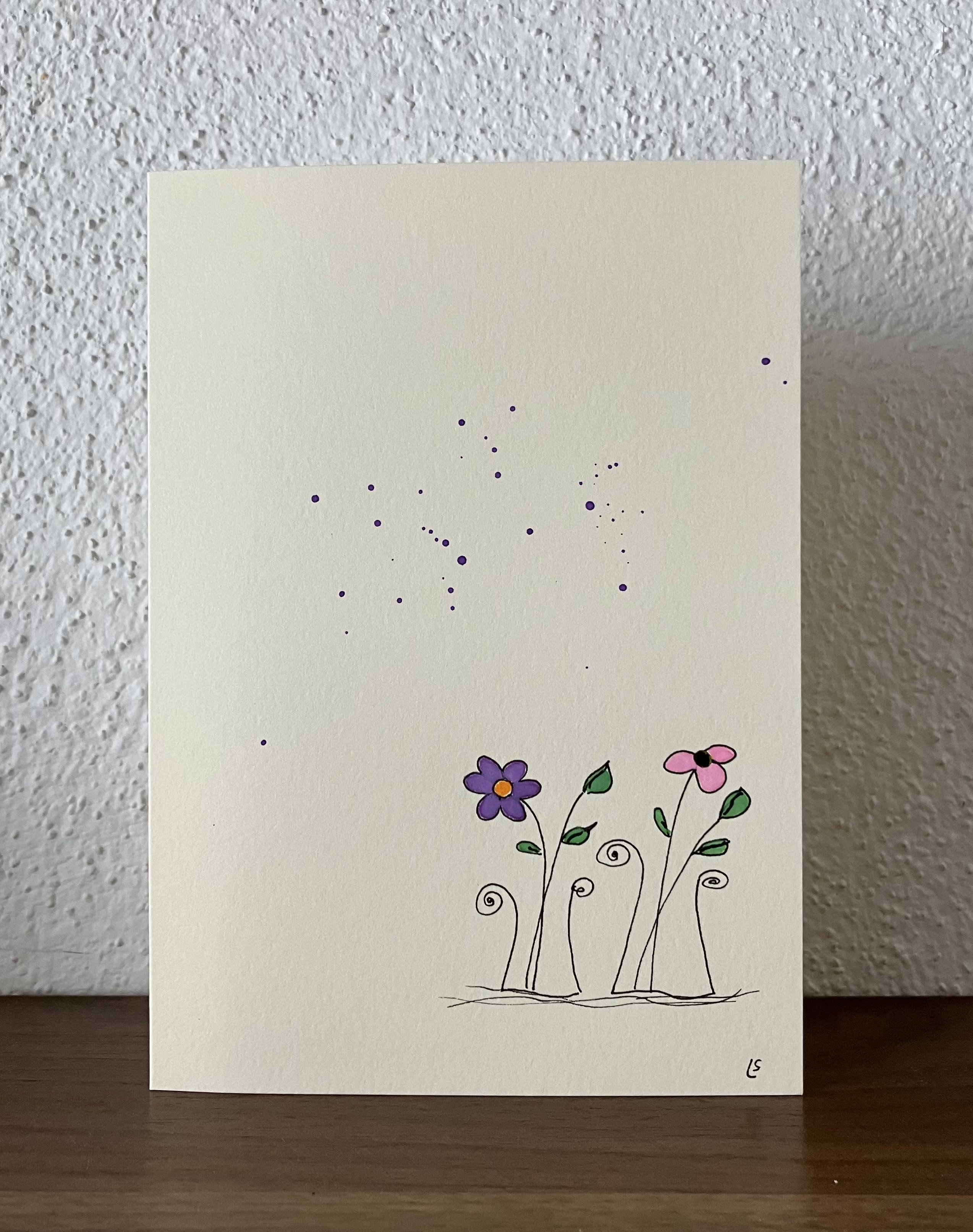 Handbemalte Grußkarte